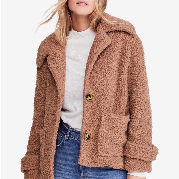 Free People Jackets & Blazers - NWOT Free People So Soft Cozy Peacoat Jacket SZ-L